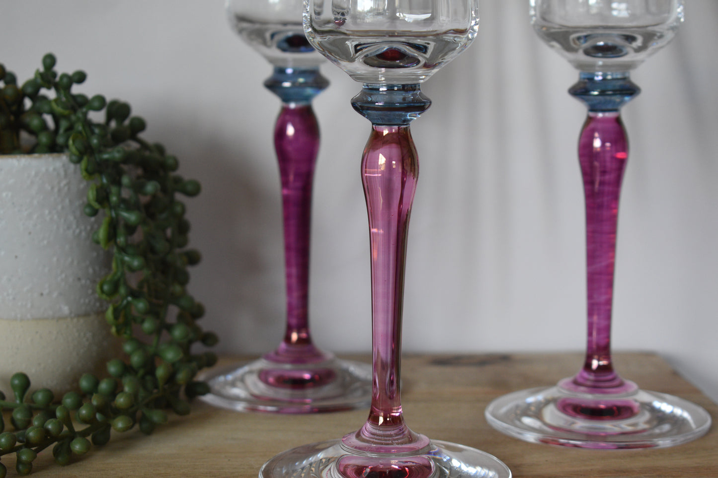 Stunning Mikasa Crystal Water Goblets - Jamestown Ruby. 3 available