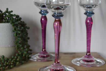 Stunning Mikasa Crystal Water Goblets - Jamestown Ruby. 3 available