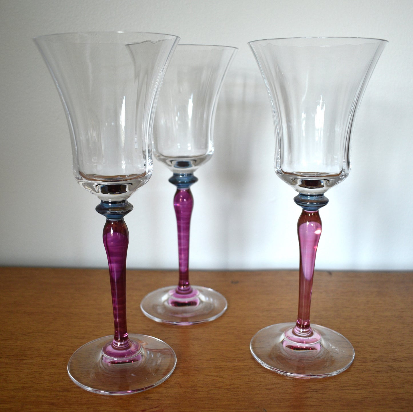 Stunning Mikasa Crystal Water Goblets - Jamestown Ruby. 3 available