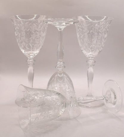 Crystal Wine Goblets. Set of 4