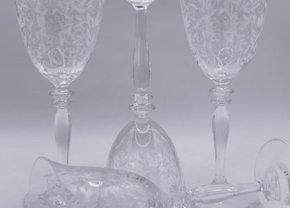 Crystal Wine Goblets. Set of 4