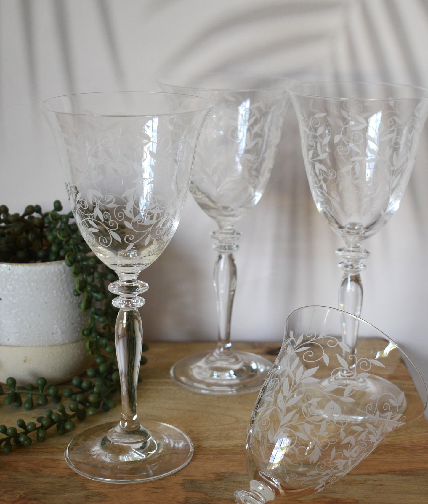 Crystal Wine Goblets. Set of 4