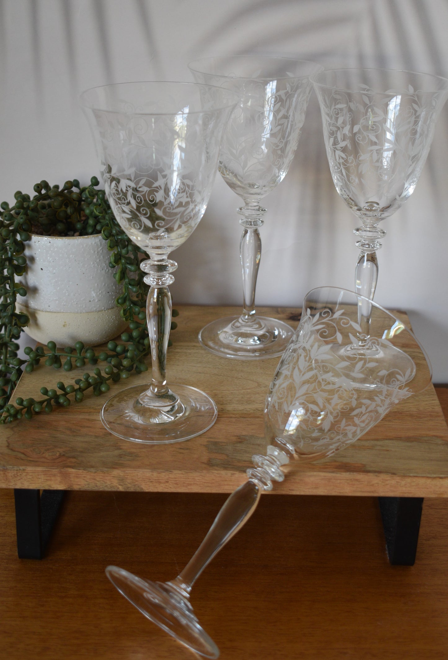 Crystal Wine Goblets. Set of 4