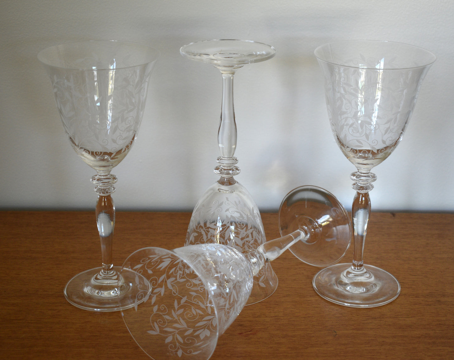 Crystal Wine Goblets. Set of 4