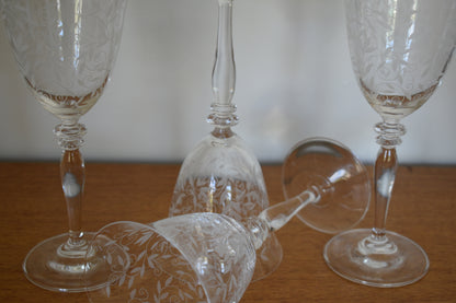 Crystal Wine Goblets. Set of 4