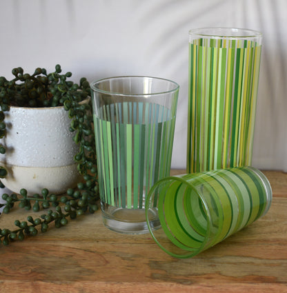 Retro Striped Tumblers. Mix Match set of 3.