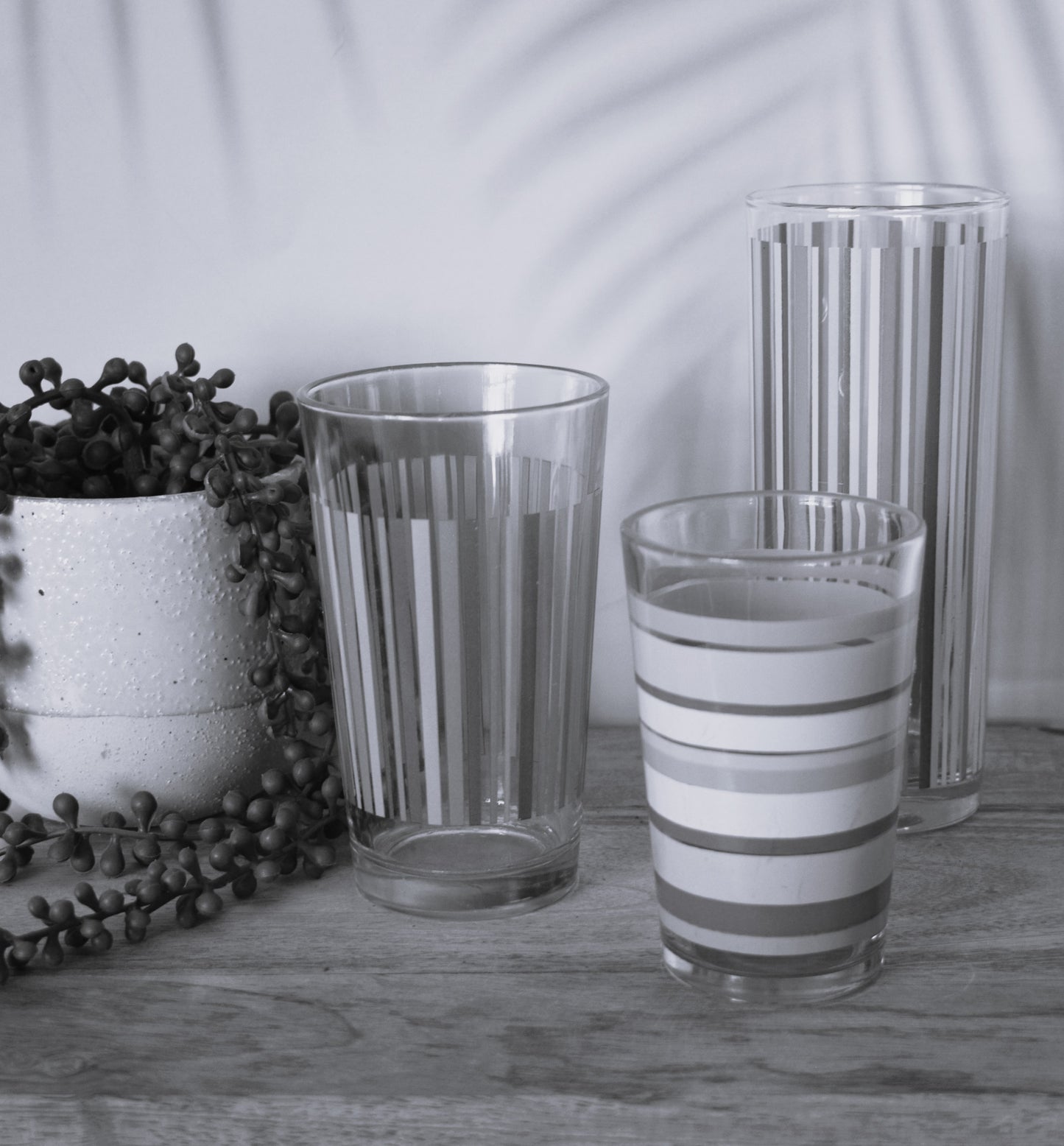 Retro Striped Tumblers. Mix Match set of 3.