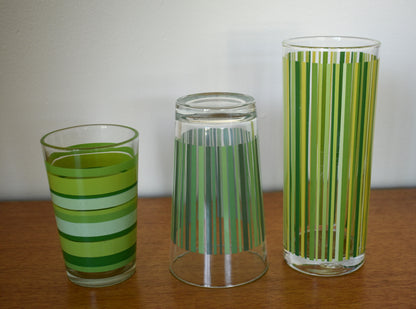 Retro Striped Tumblers. Mix Match set of 3.