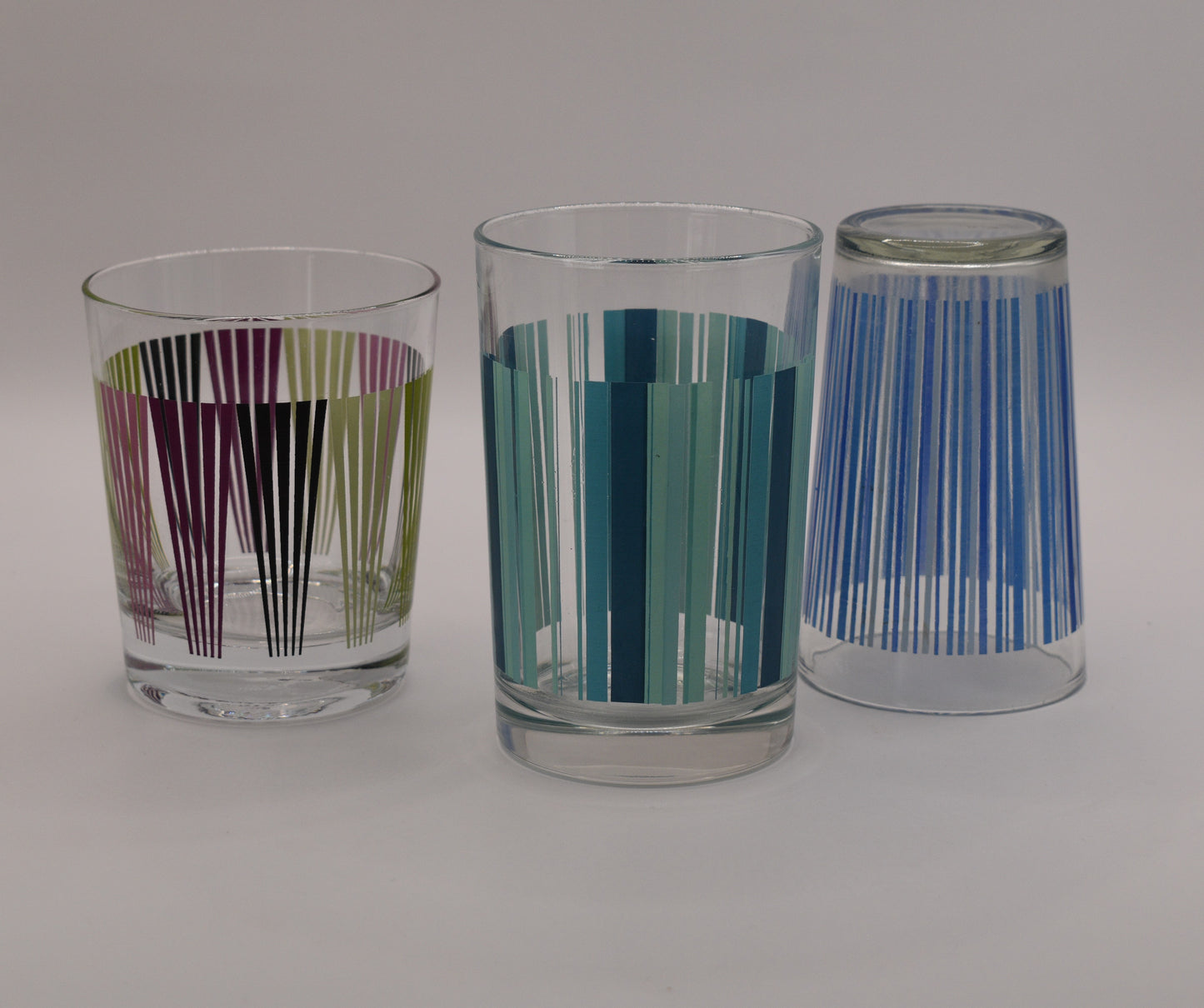 Retro Striped Tumblers. Mix Match set of 3.