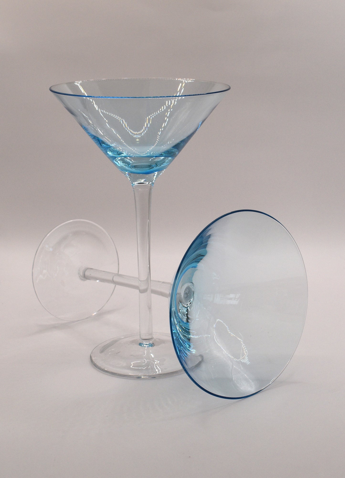 Blue Martini/Cocktail glasses. Set of two