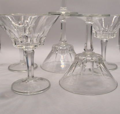 Champagne Coupe - Tall Sherbet Glasses. "Sorrento" made in Italy. Set of 6