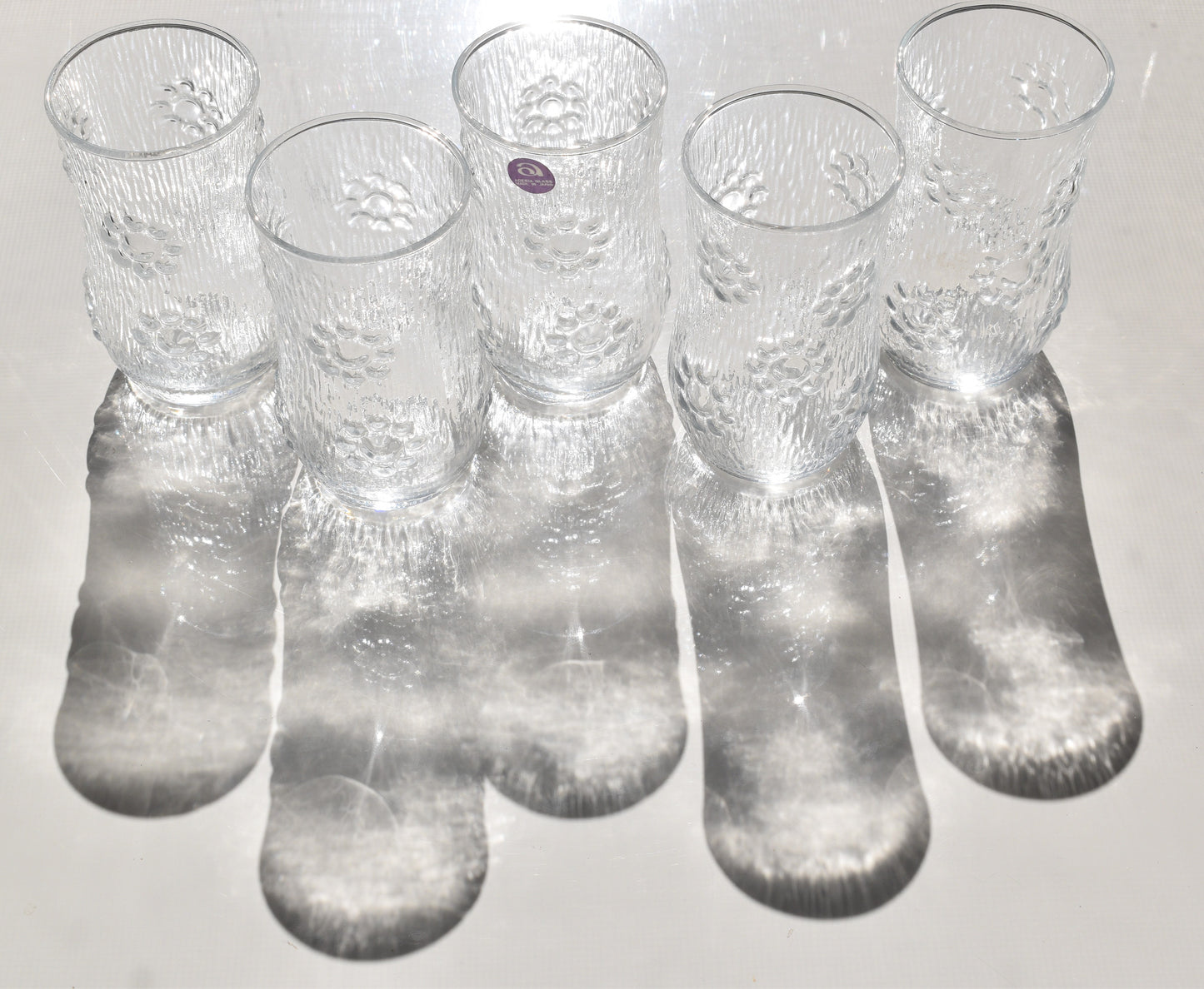 Vintage Aderia Drinking Glass - Made in Japan - Set of 5