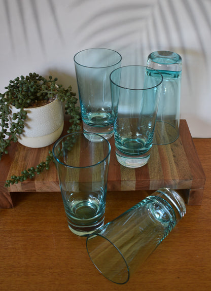 Villeroy & Boch highball glasses, Turquoise shade. Poland. Set of 5