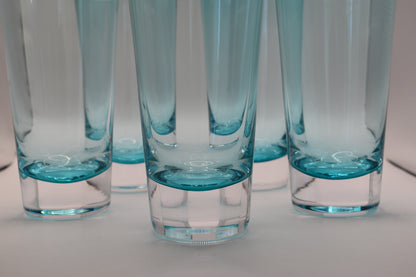 Villeroy & Boch highball glasses, Turquoise shade. Poland. Set of 5