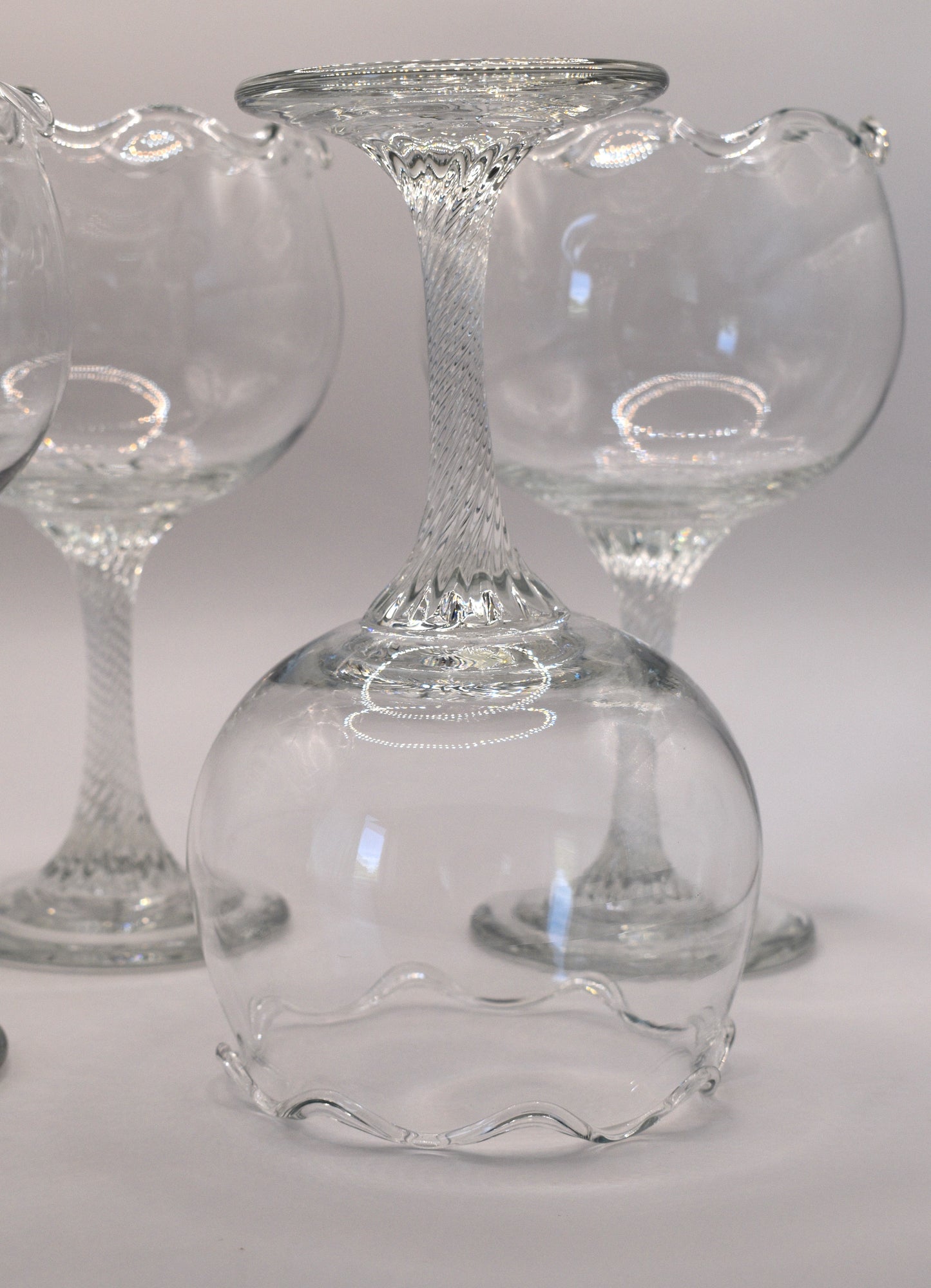 Vintage set of 4 Tall Dessert or Starter Glasses. Cocktail Glasses