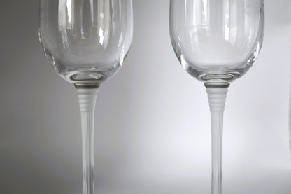 Art Deco Crystal Wine Glasses. Set of two