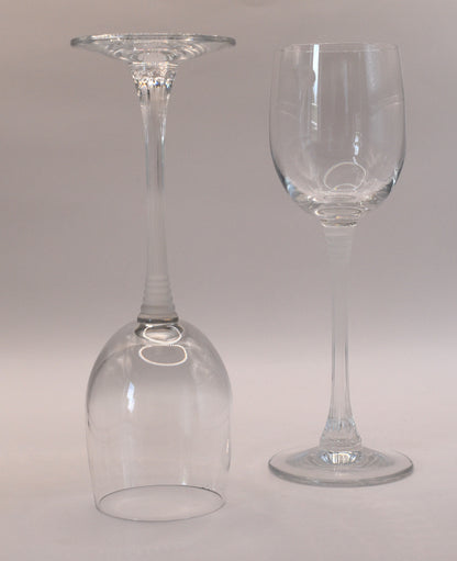 Art Deco Crystal Wine Glasses. Set of two