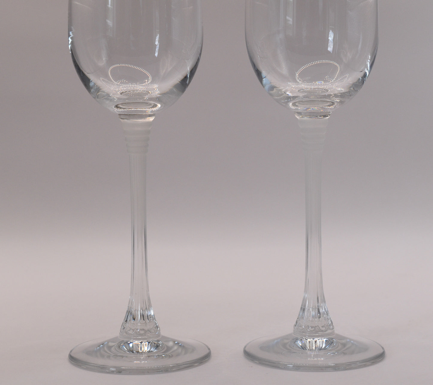 Art Deco Crystal Wine Glasses. Set of two