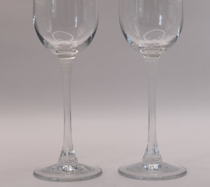 Art Deco Crystal Wine Glasses. Set of two