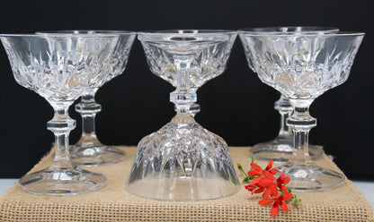 Royal Crystal Rock champagne coupes/cocktail glasses