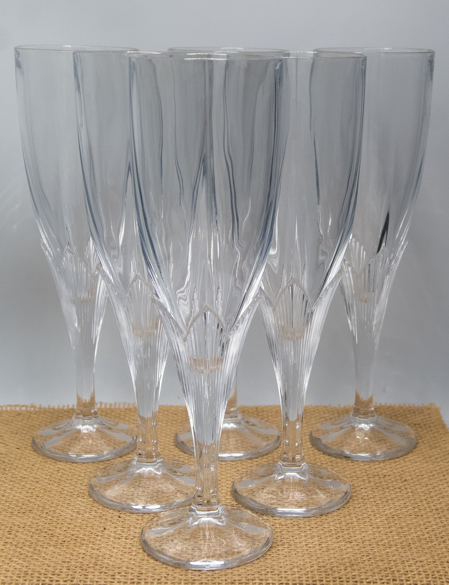 Mikasa Clematis Crystal Champagne Flutes