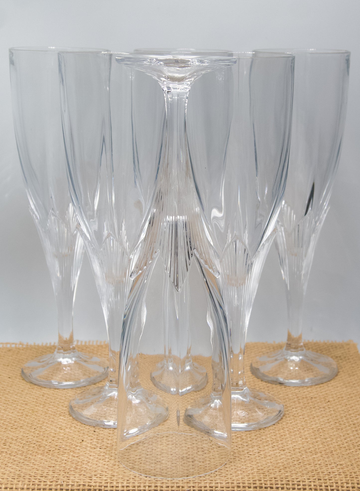 Mikasa Clematis Crystal Champagne Flutes