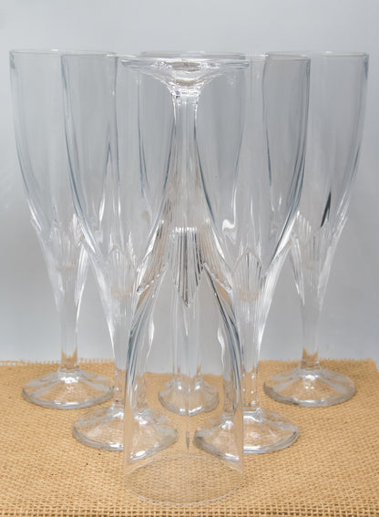 Mikasa Clematis Crystal Champagne Flutes
