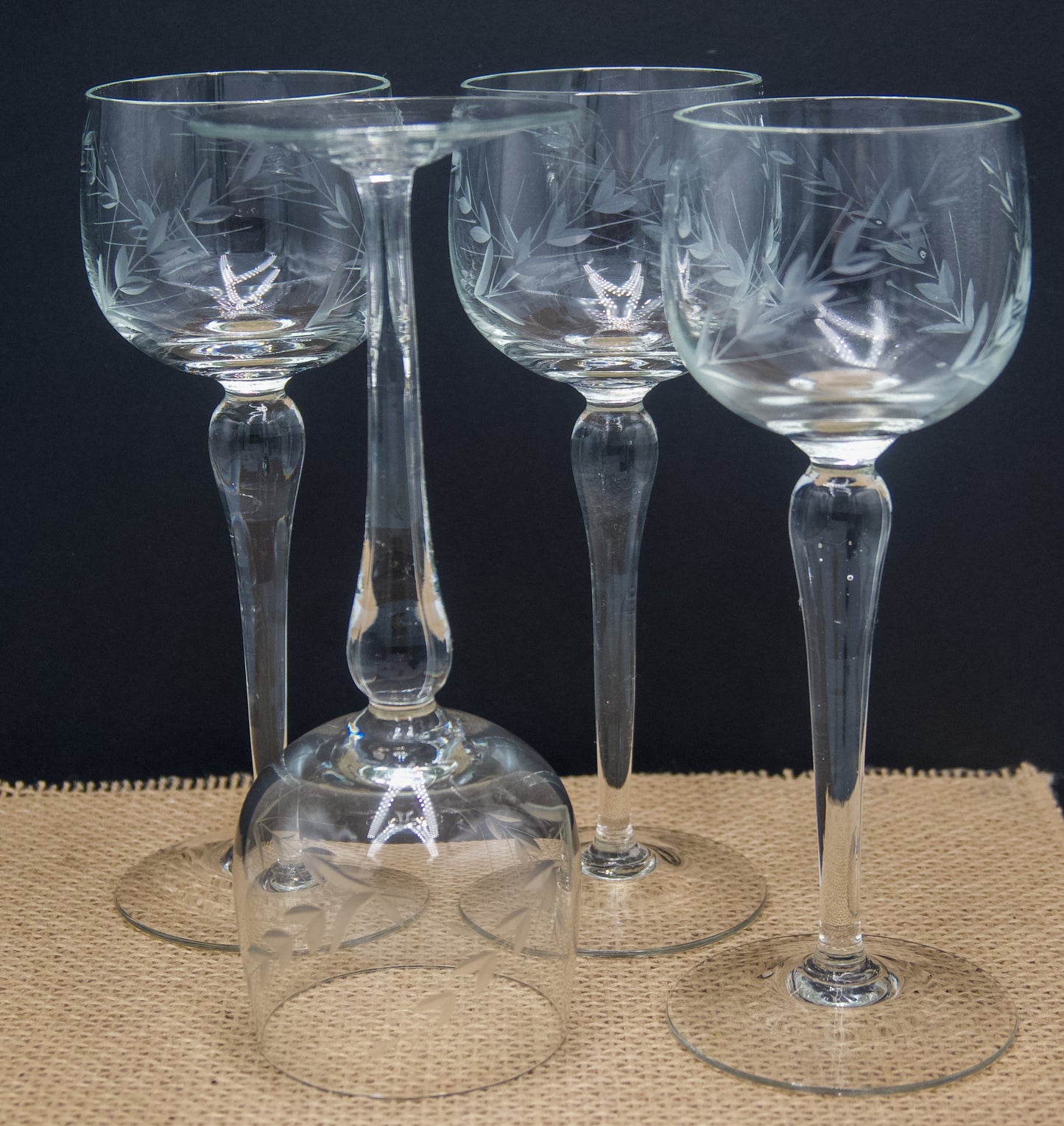 Stunning Etched Wine Glasses