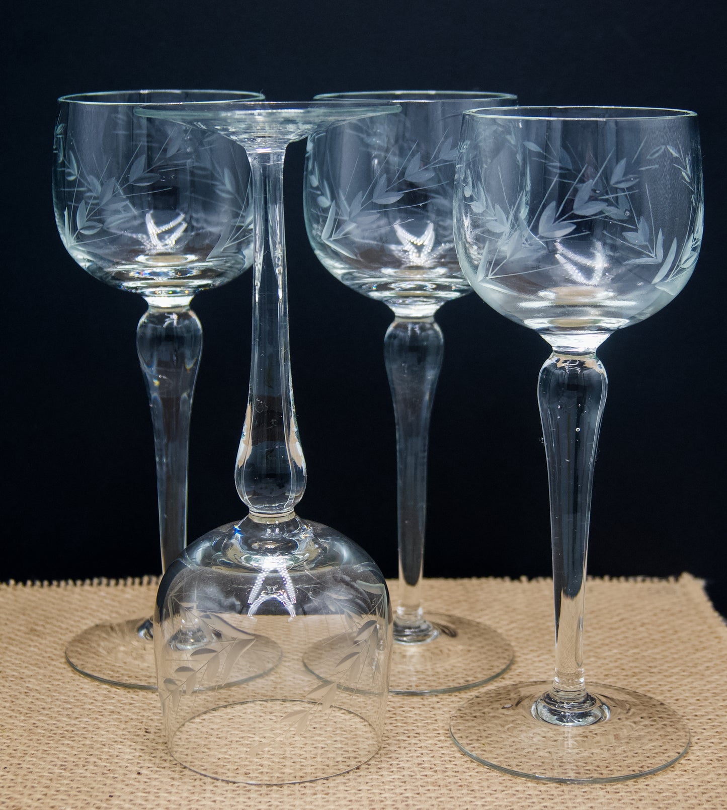 Stunning Etched Wine Glasses