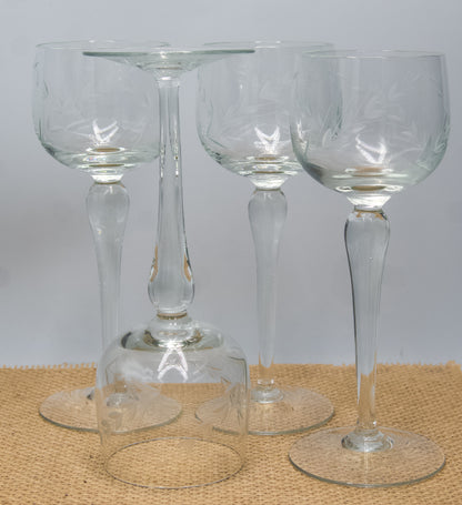 Stunning Etched Wine Glasses