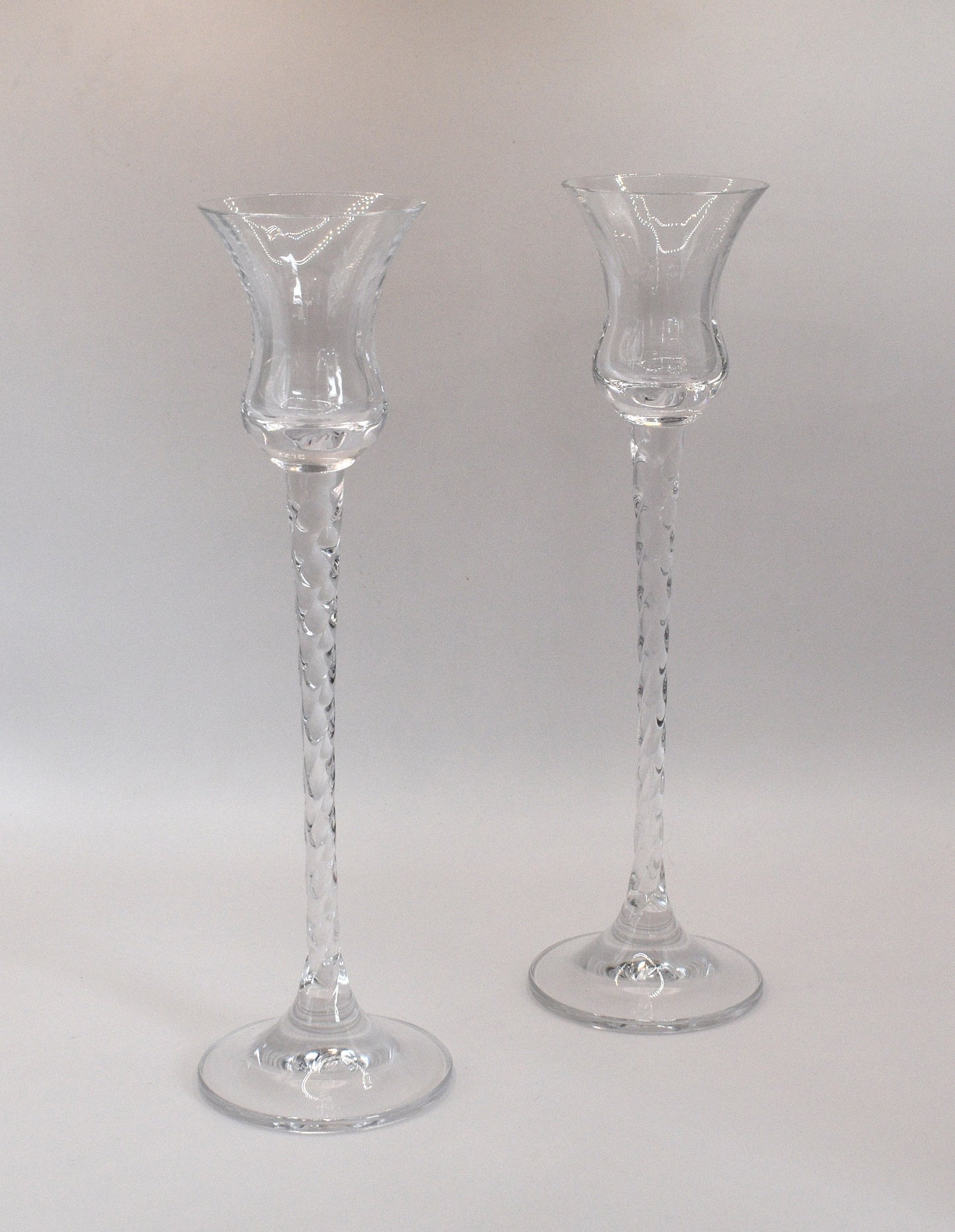 Vintage Crystal Taper candlestick Holders by Mikasa. Set of two