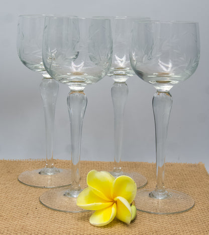 Stunning Etched Wine Glasses