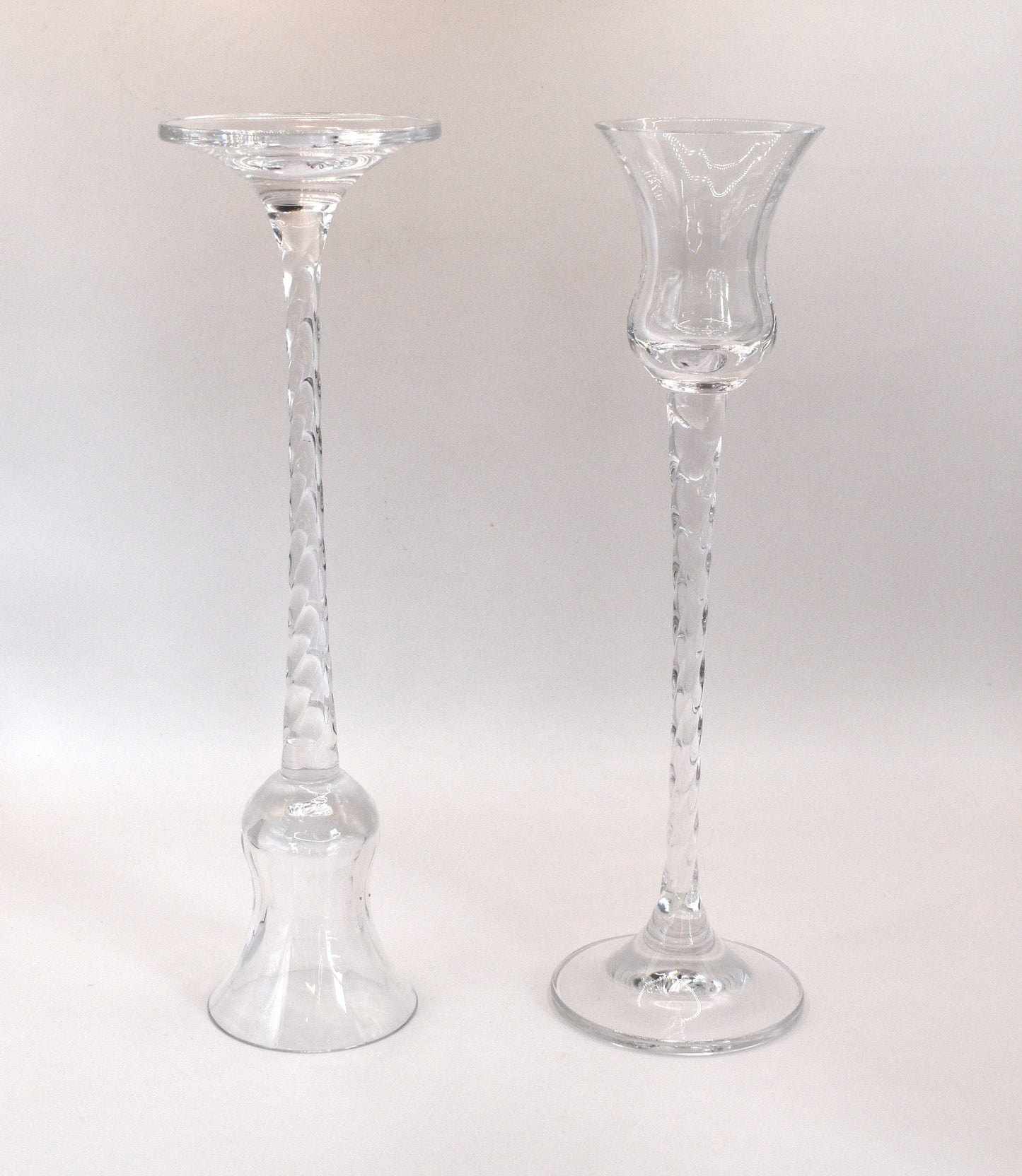 Vintage Crystal Taper candlestick Holders by Mikasa. Set of two
