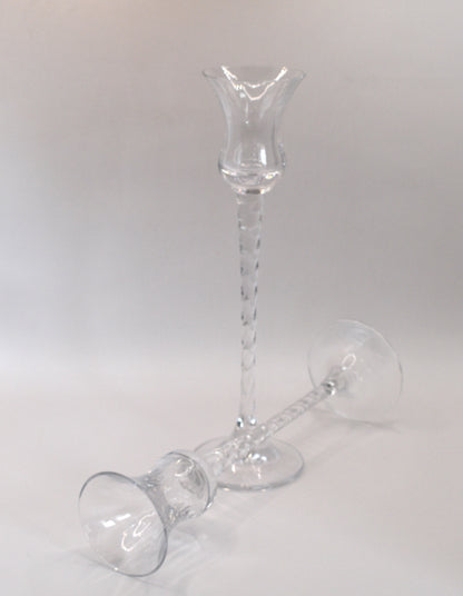 Vintage Crystal Taper candlestick Holders by Mikasa. Set of two