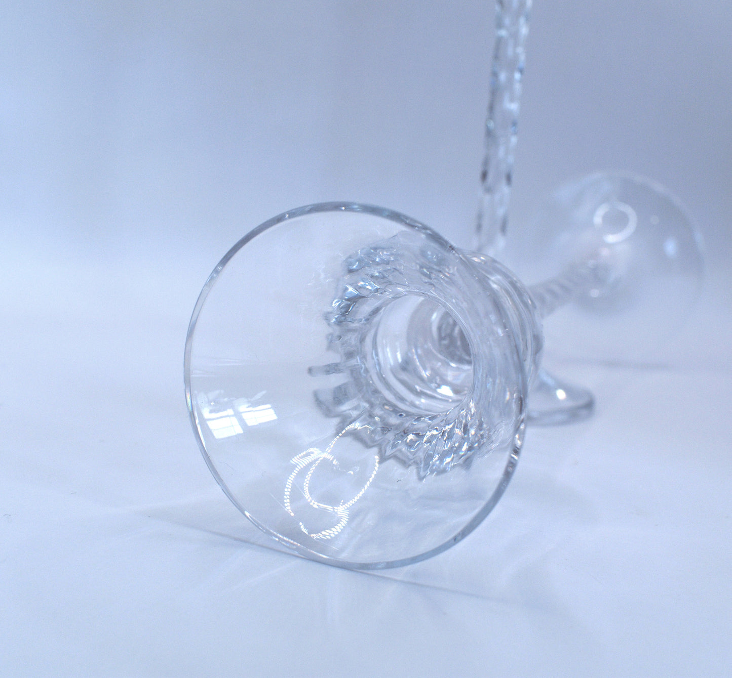 Vintage Crystal Taper candlestick Holders by Mikasa. Set of two