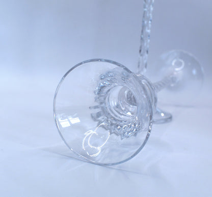 Vintage Crystal Taper candlestick Holders by Mikasa. Set of two