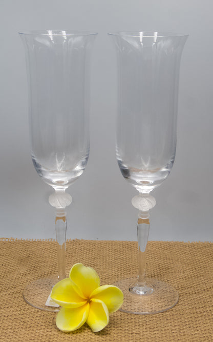 Sasaki Isabelle Crystal Champagne Flutes