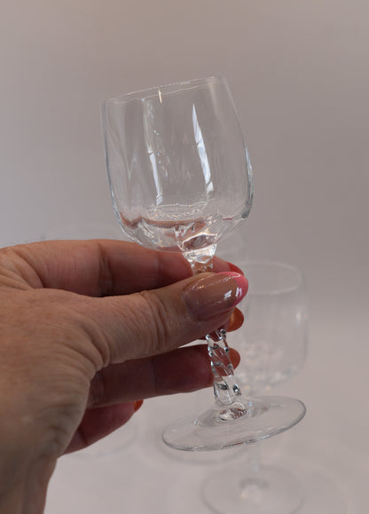 Vintage Crystal D'Arques Durand "Nemours" sherry glasses. Set of 4