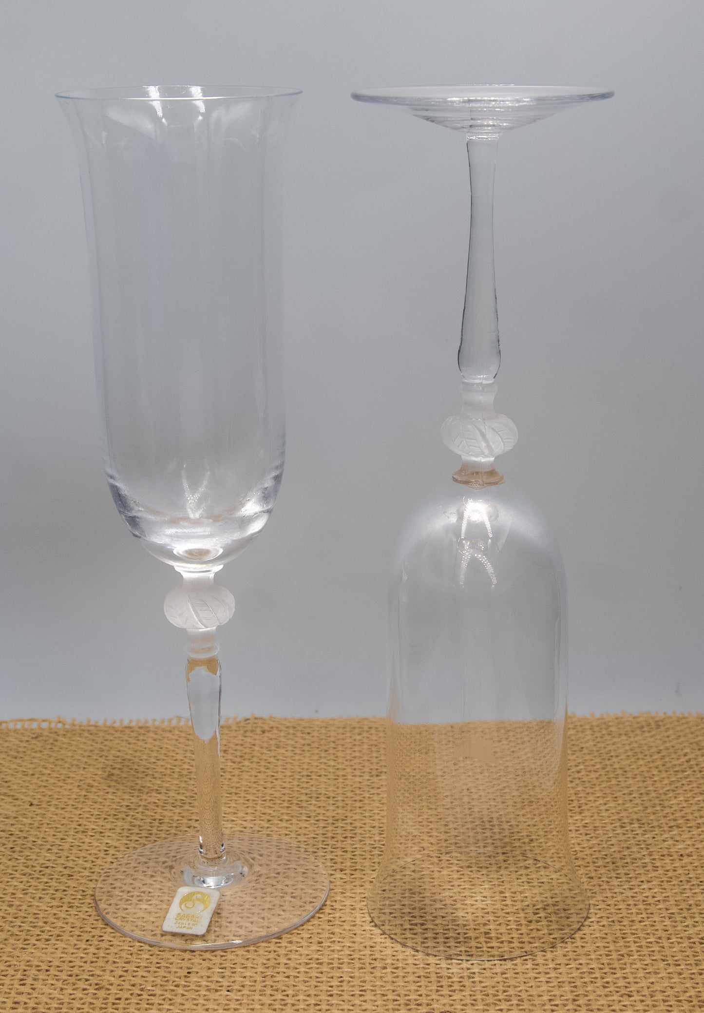 Sasaki Isabelle Crystal Champagne Flutes