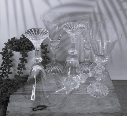 Vintage Crystal Wine Glasses - Stratton by Mikasa - Set of 6