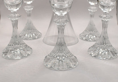 Vintage Crystal Wine Glasses - Stratton by Mikasa - Set of 6