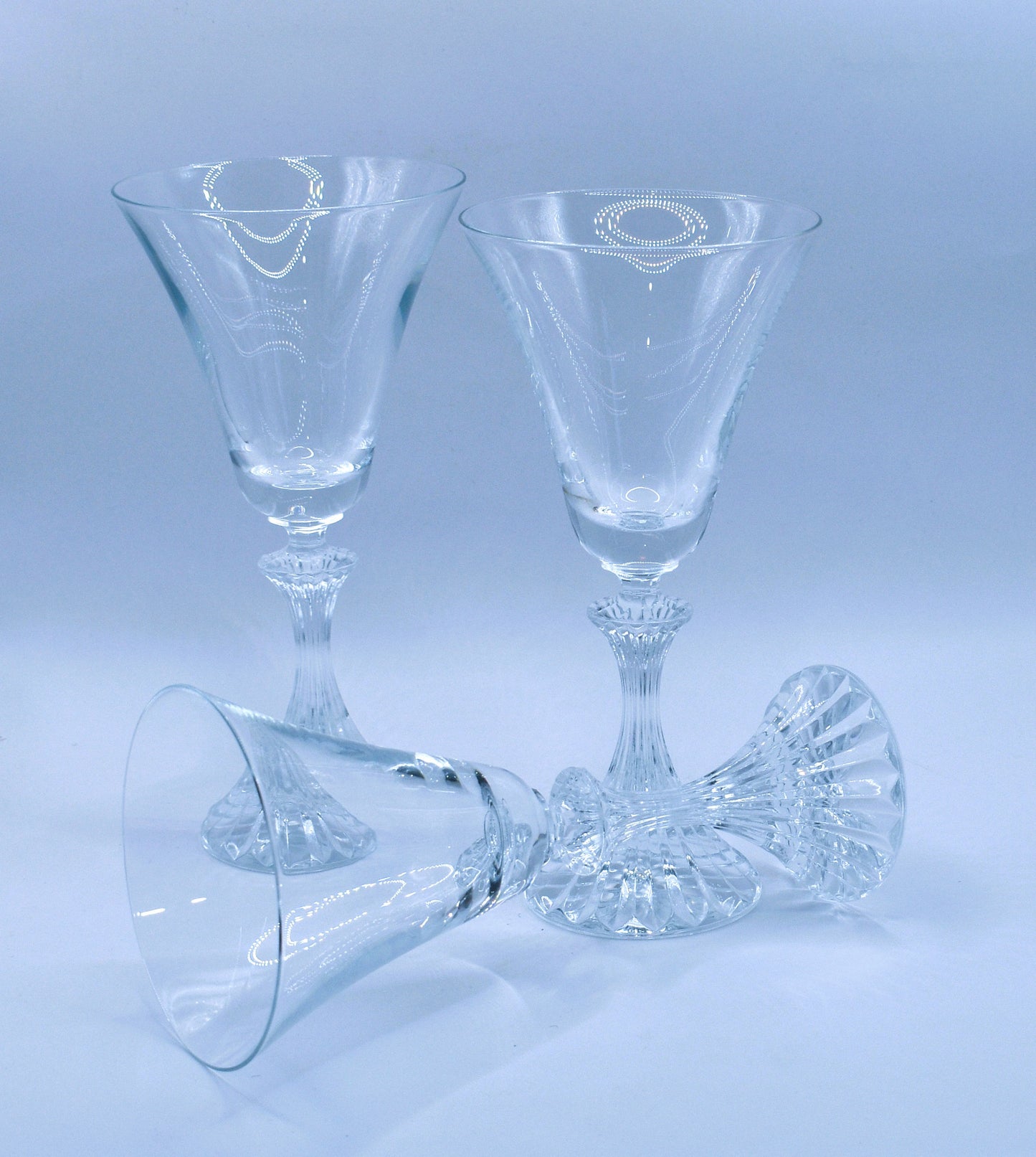 Vintage Crystal Wine Glasses - Stratton by Mikasa - Set of 6
