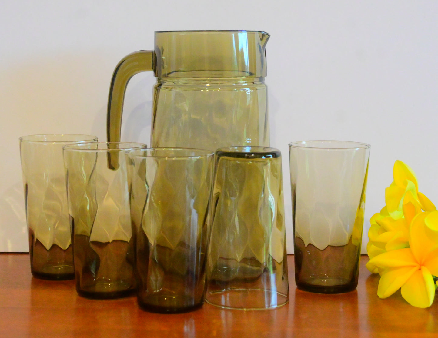 Vintage Luminarc Smokey Grey Water Set