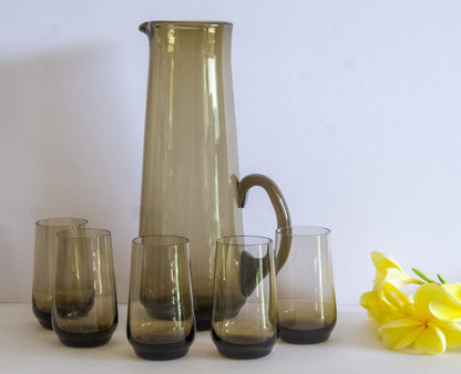 Vintage Smokey Brown Water Set