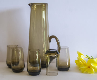 Vintage Smokey Brown Water Set