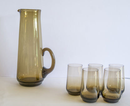 Vintage Smokey Brown Water Set