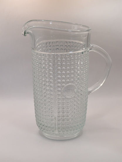 Vintage pressed Czech glass pitcher