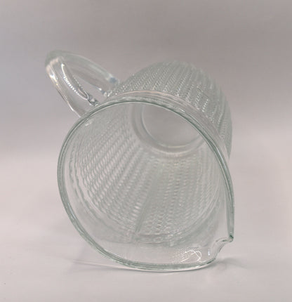 Vintage pressed Czech glass pitcher