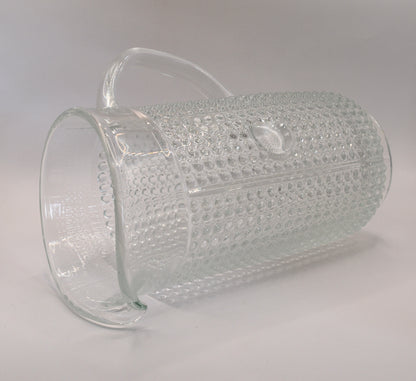 Vintage pressed Czech glass pitcher