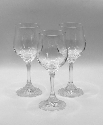 Rosenthal Crystal Red Wine Glasses. Set of 3